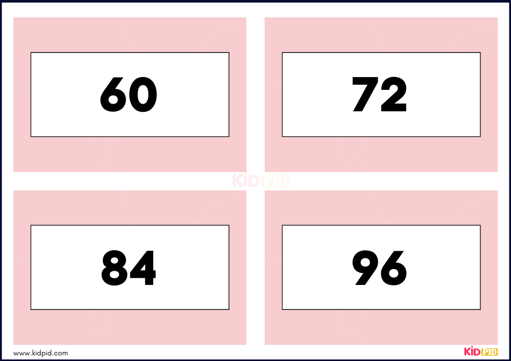 Times Tables Multiplication Matching Card Flashcards- 71