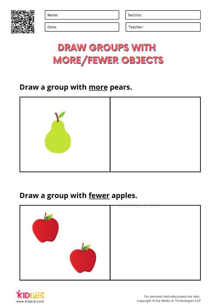 Printable Compare The Objects - Which is Bigger or Smaller