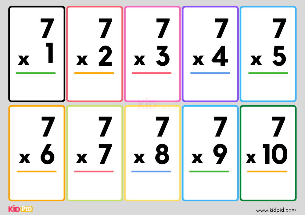 6 Times Tables Flash Cards Printable Brokeasshome