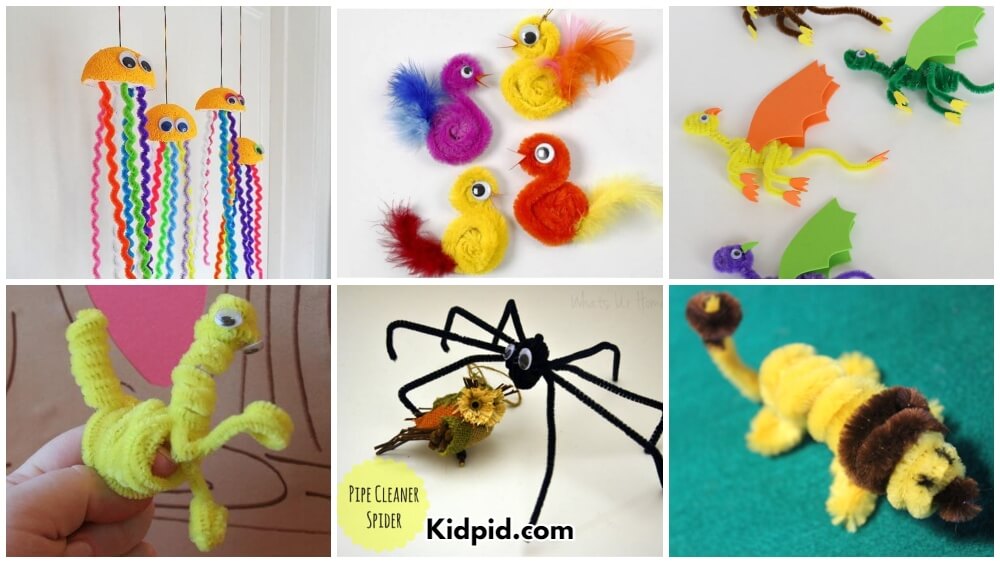 Pipe Cleaner Animal Crafts for Kids - Kidpid