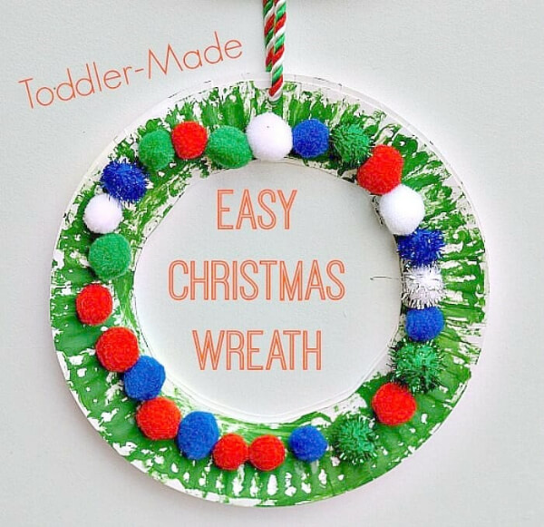 19 Activities To Perform With Your Child This Christmas Pom Pom Wreath