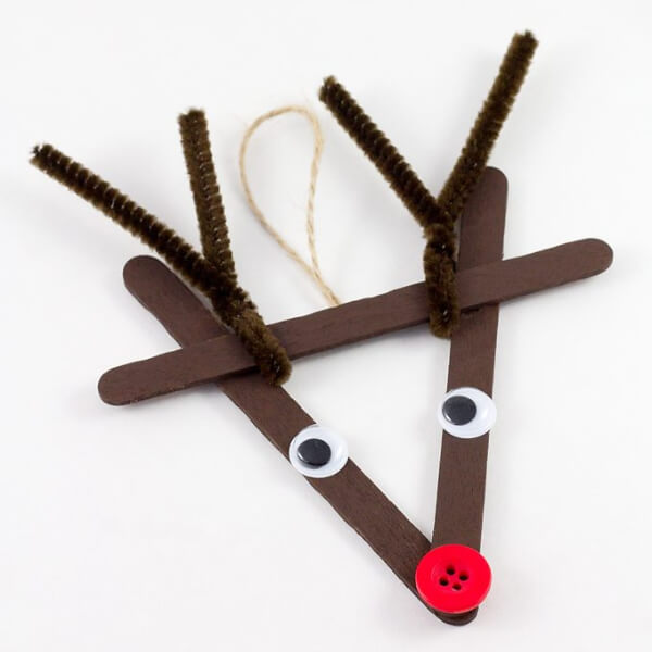 Popsicle Stick Christmas Crafts for Kids Popsicle Stick Reindeer Craft