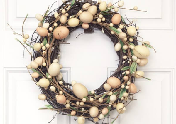 Easter Egg Wreath For Front Décor