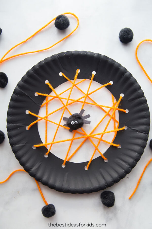 Spider Crafts for Kids Paper Plate Spider Web