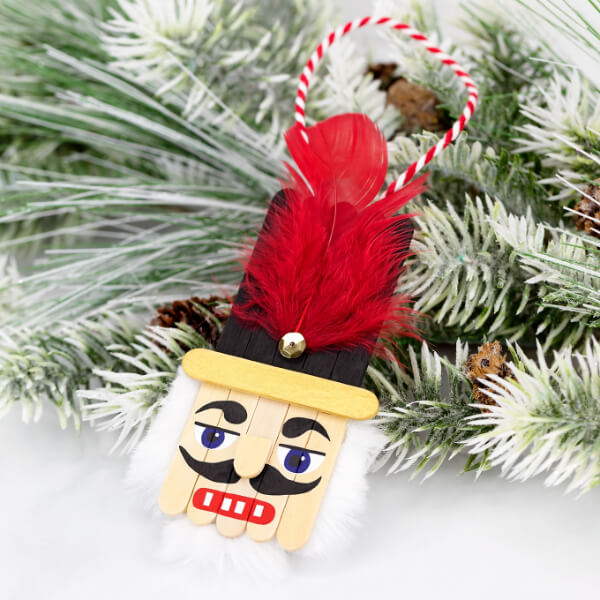 Popsicle Stick Christmas Crafts for Kids Nutcracker Ornament Craft