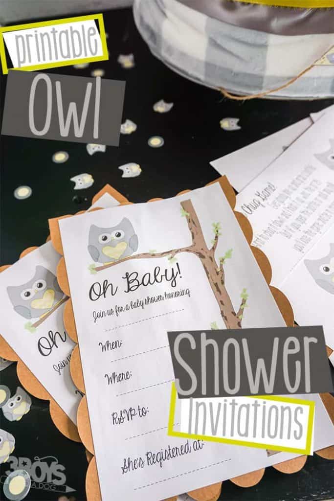 Owl Themed Invitation Card
