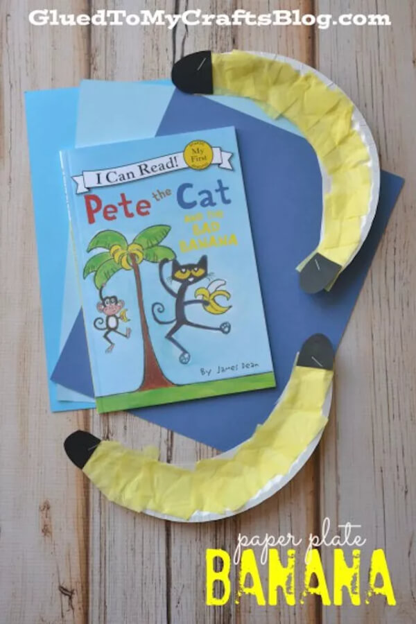 Cute Banana Craft with Paper Plate Activity