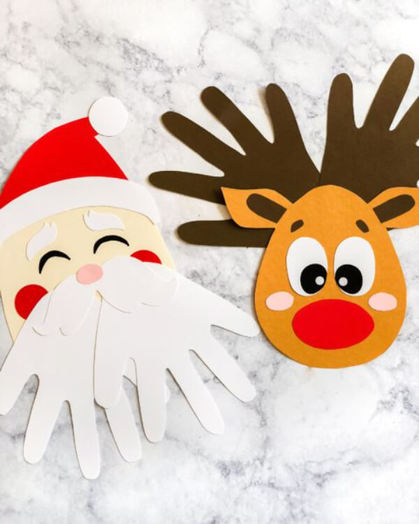 Paper Santa And Reindeer