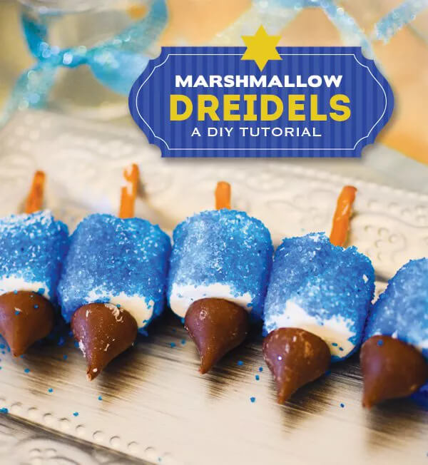 Marshmallow Dreidels DIY craft Hanukkah Crafts For Kids 