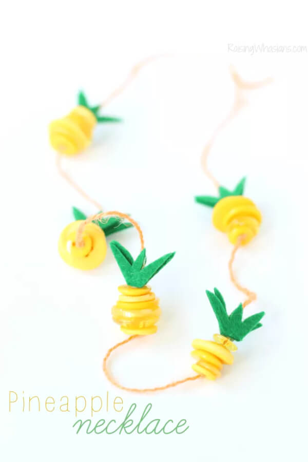 Cute Pineapple Necklace Craft Activity