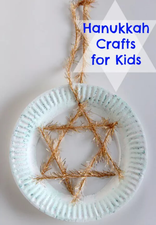 Star of David; Hanukkah Symbol Craft with Shiny ropes