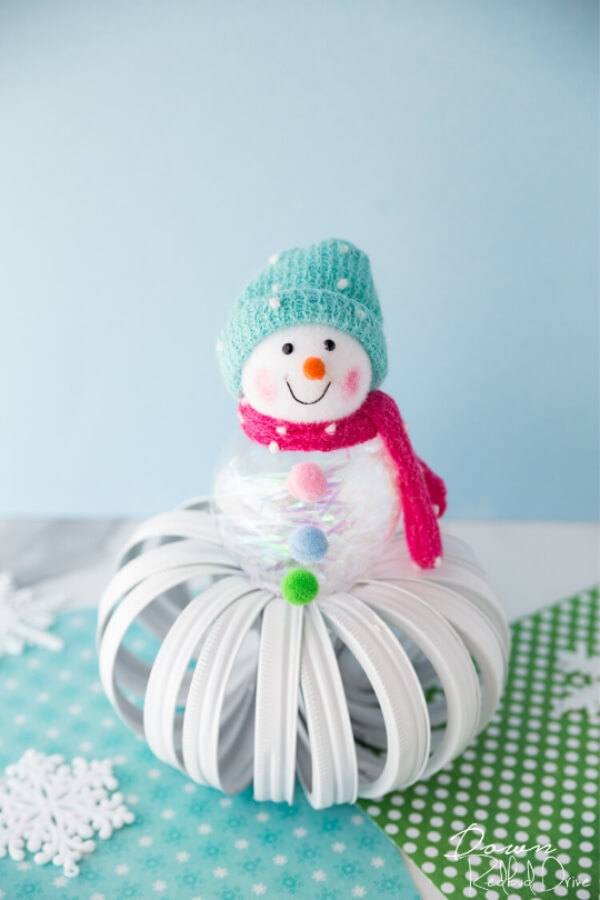 Cute Winter Snowman Toy with some wool