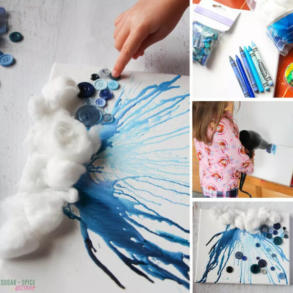 Art For Kids: Cotton Wool Cloud Pictures - Let's Do Something Crafty