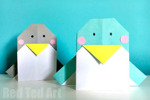 Cute Paper Origami Penguin Origami Craft Ideas For Kids 
