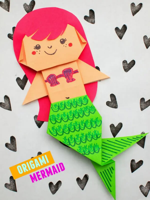 Cutest Origami Mermaid Origami Craft Ideas For Kids 