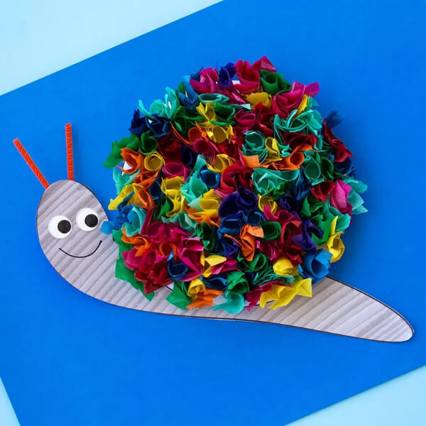 Tissue Paper Snail Craft