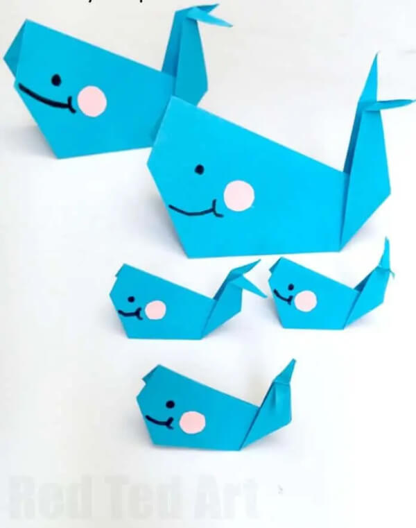 Adorable Origami whale for Kids