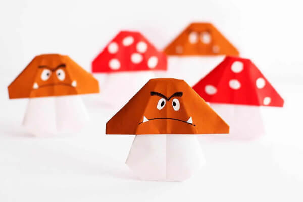 Colorful & Easy Origami Mushroom
