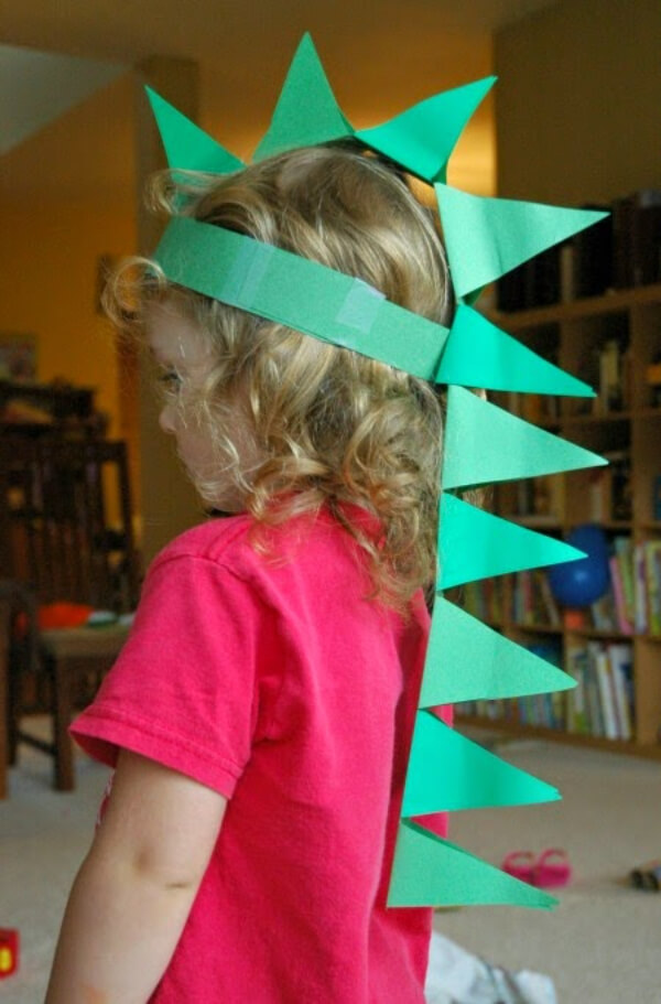 Dinosaur Crafts For Toddlers and Preschoolers The Dinosaur Hat With Tail