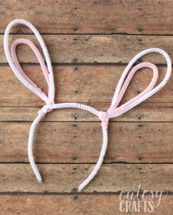 Your Princess's Personalized Bunny Hair Bands Pipe Cleaner Craft 