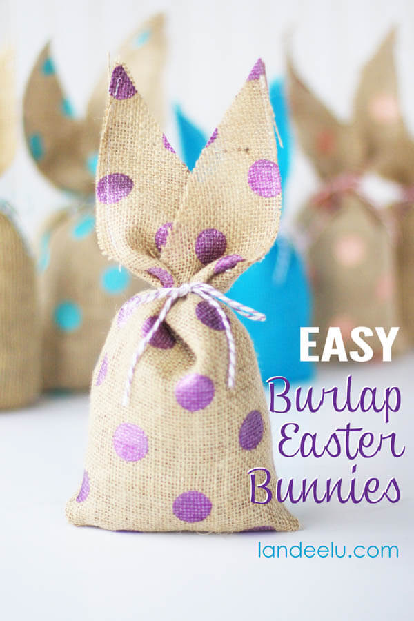 Beutiful Burlap Easter Bunny