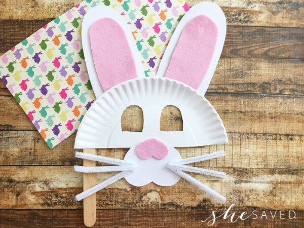 Paper Plate Easter Bunny Mask