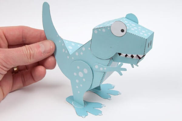 Dinosaur Crafts For Toddlers and Preschoolers The Poseable Paper T. Rex