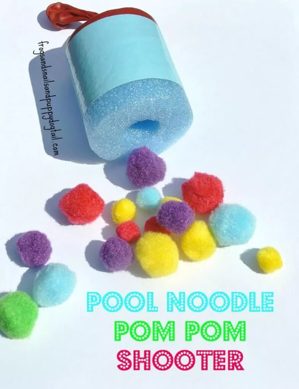 Amazing Pom-Pom Shooter with Pool Noodle