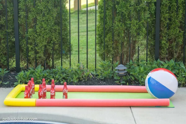 Cool Bottle Billiards Game with Pool Noodle