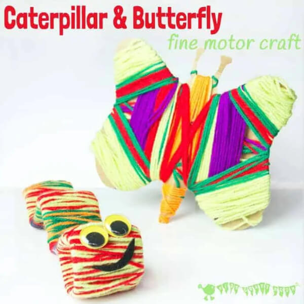 Caterpillar And Butterfly Craft