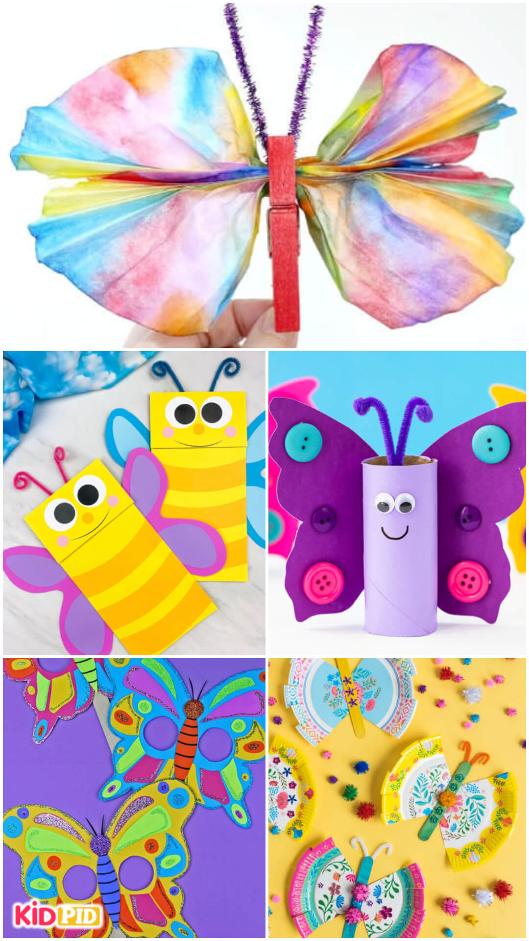 Easy Butterfly Crafts for Kids - Catch the Flying Butterfly