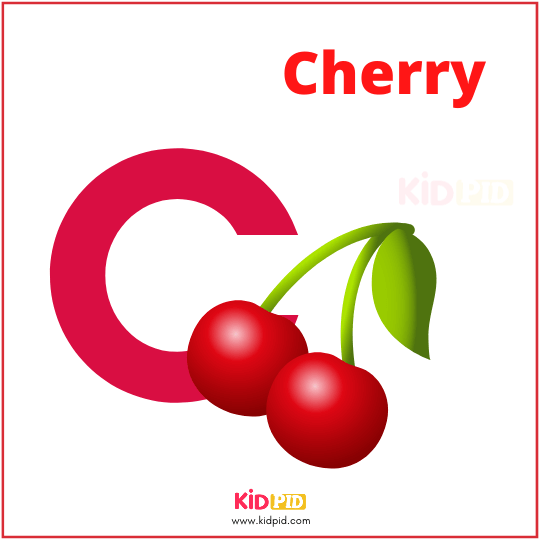 C For Cherry Fruit Alphabet