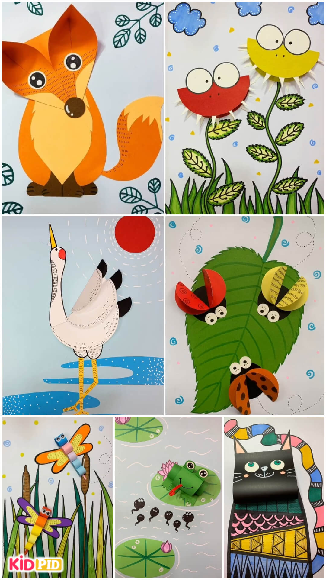 Easy Paper Animal 3D Crafts for Kids