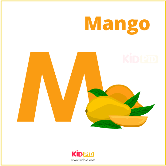 M For Mango Fruit Alphabet