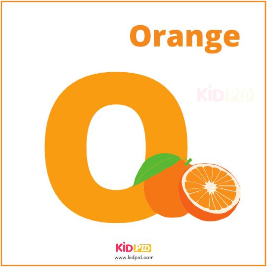 O For Orange Fruit Alphabet
