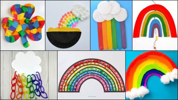 Colorful Rainbow Crafts for Kids Featured Image