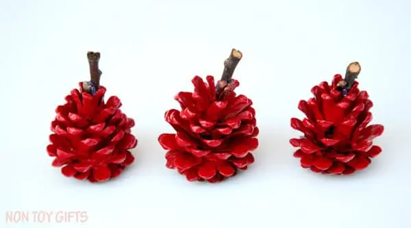 Apple Craft Made Of Pinecone