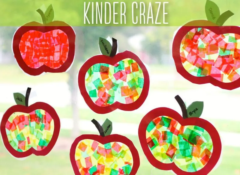 Apple Crafts For Kindergarten Kids
