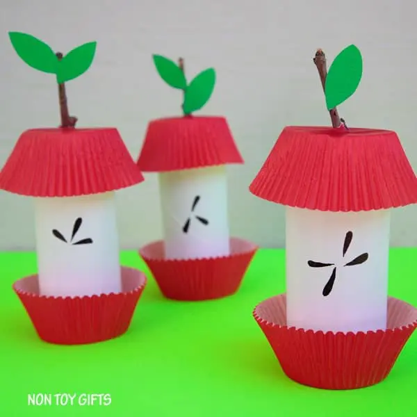 Apple crafts made out of muffin wraps