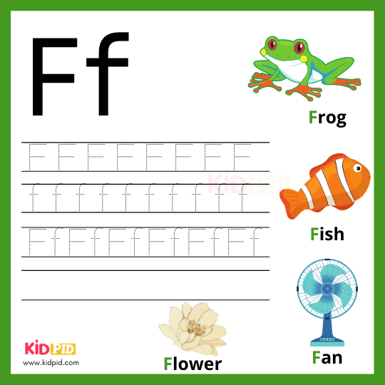 F Alphabet Writing Practice Sheet