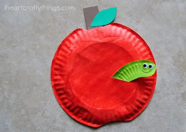 Paper Plate Apple Crafts For Kids