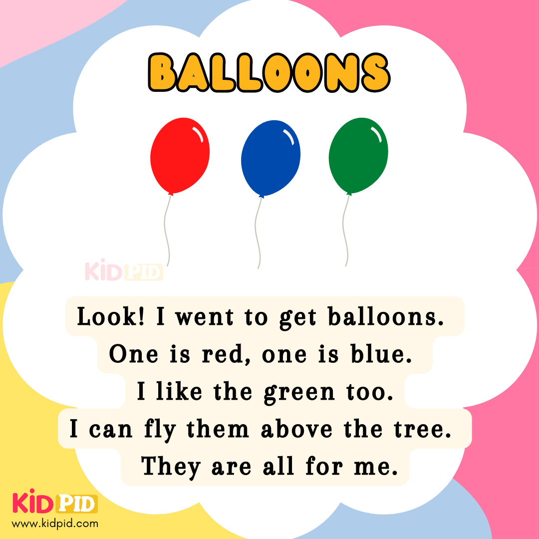 Balloons-Small Poems for Kids
