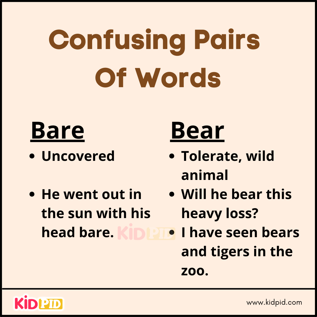 Confusing Pairs Of Words (12)