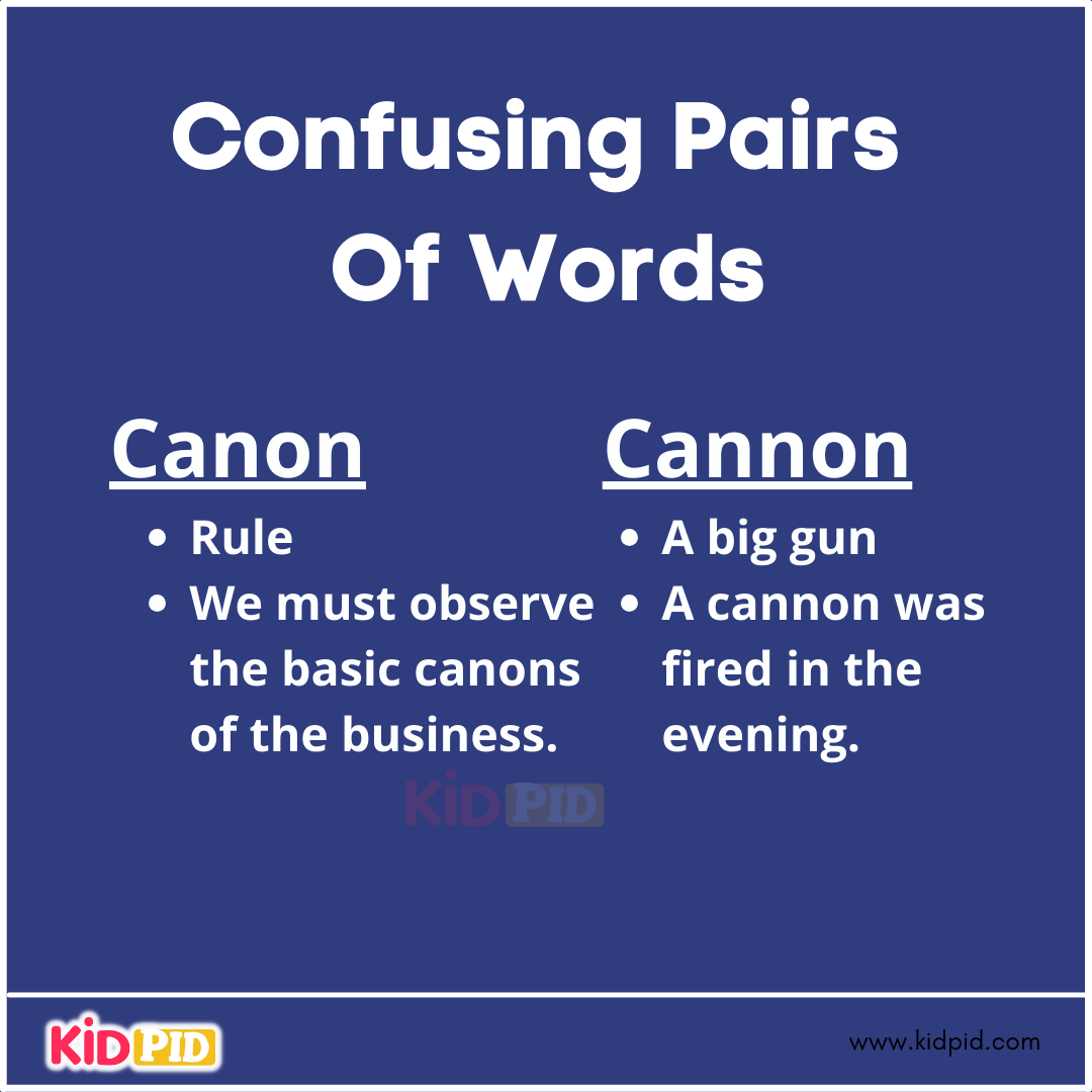 Confusing Pairs Of Words (14)