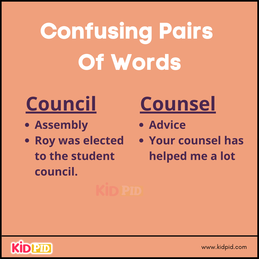 Confusing Pairs Of Words (22)