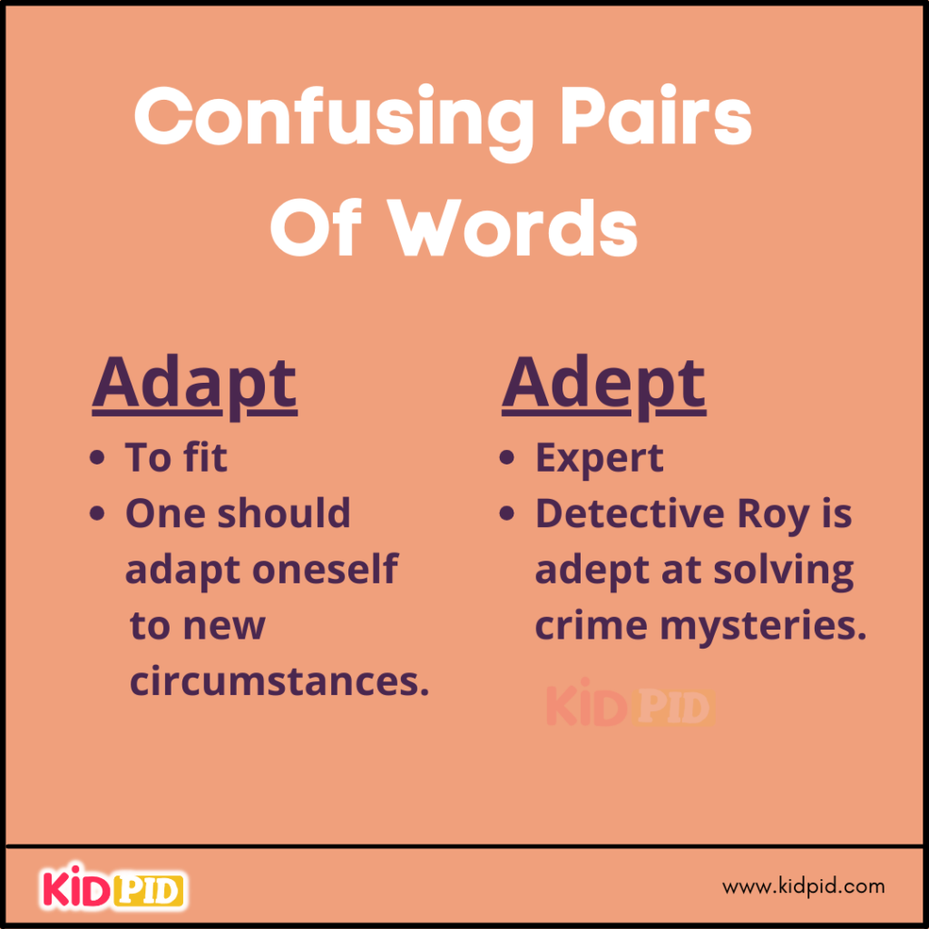 Confusing Pairs Of Words (3)