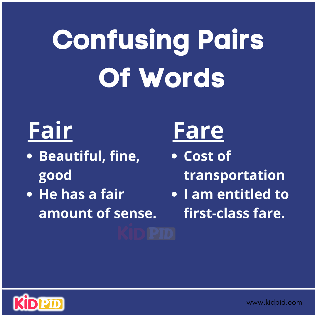 Confusing Pairs Of Words (31)