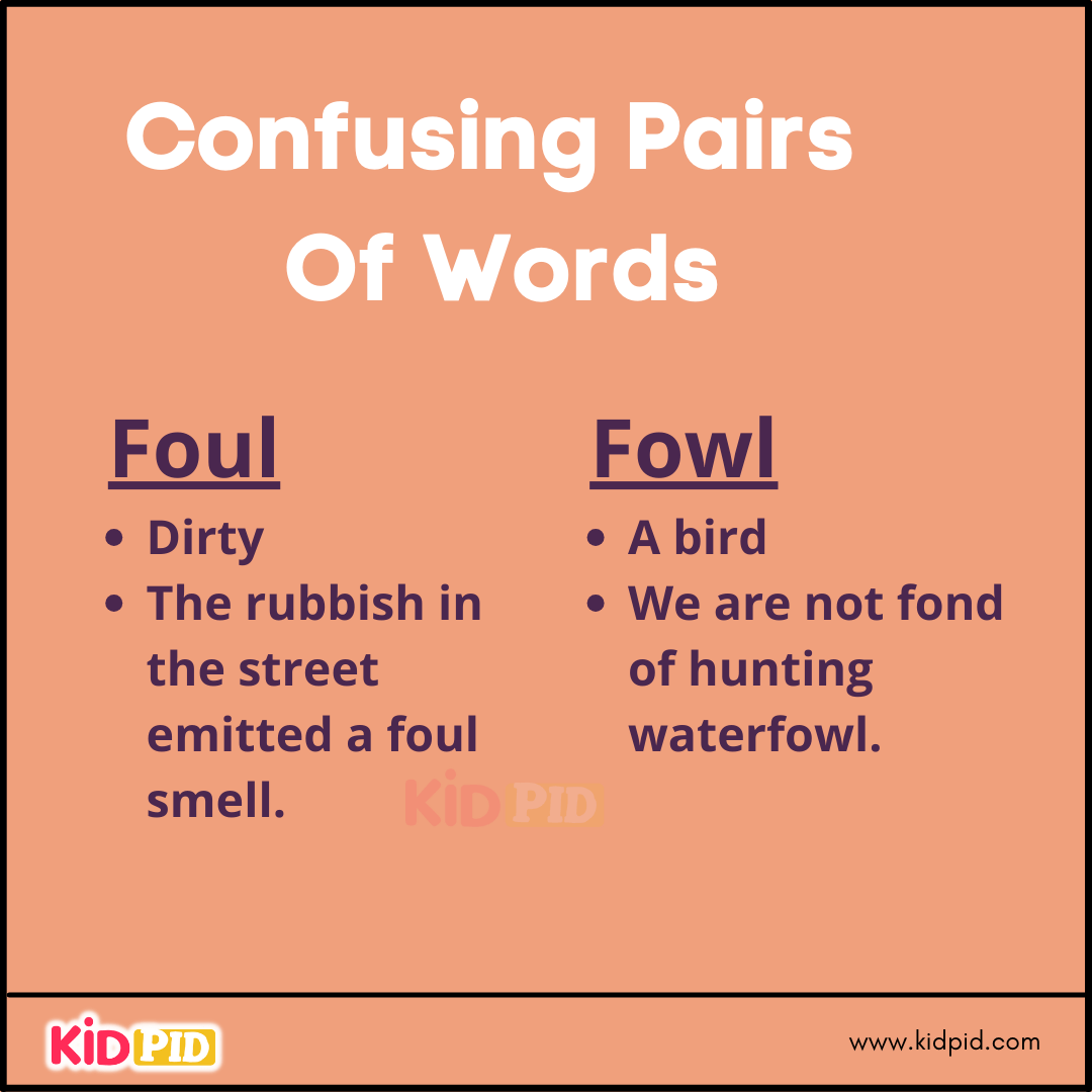 Confusing Pairs Of Words (36)