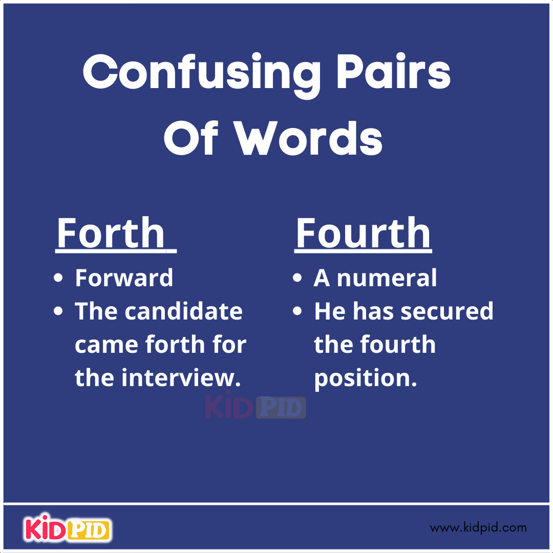 Confusing Pairs Of Words (37)