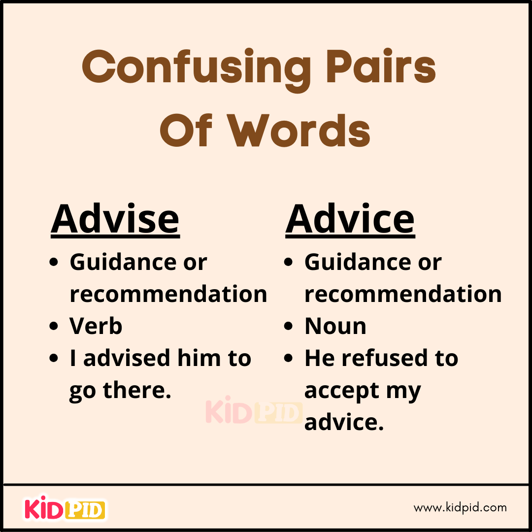 Confusing Pairs Of Words (5)